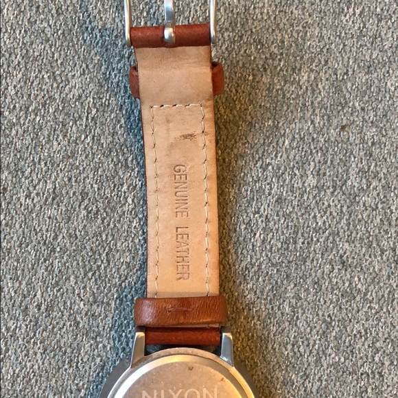 Nixon saddle leather watch